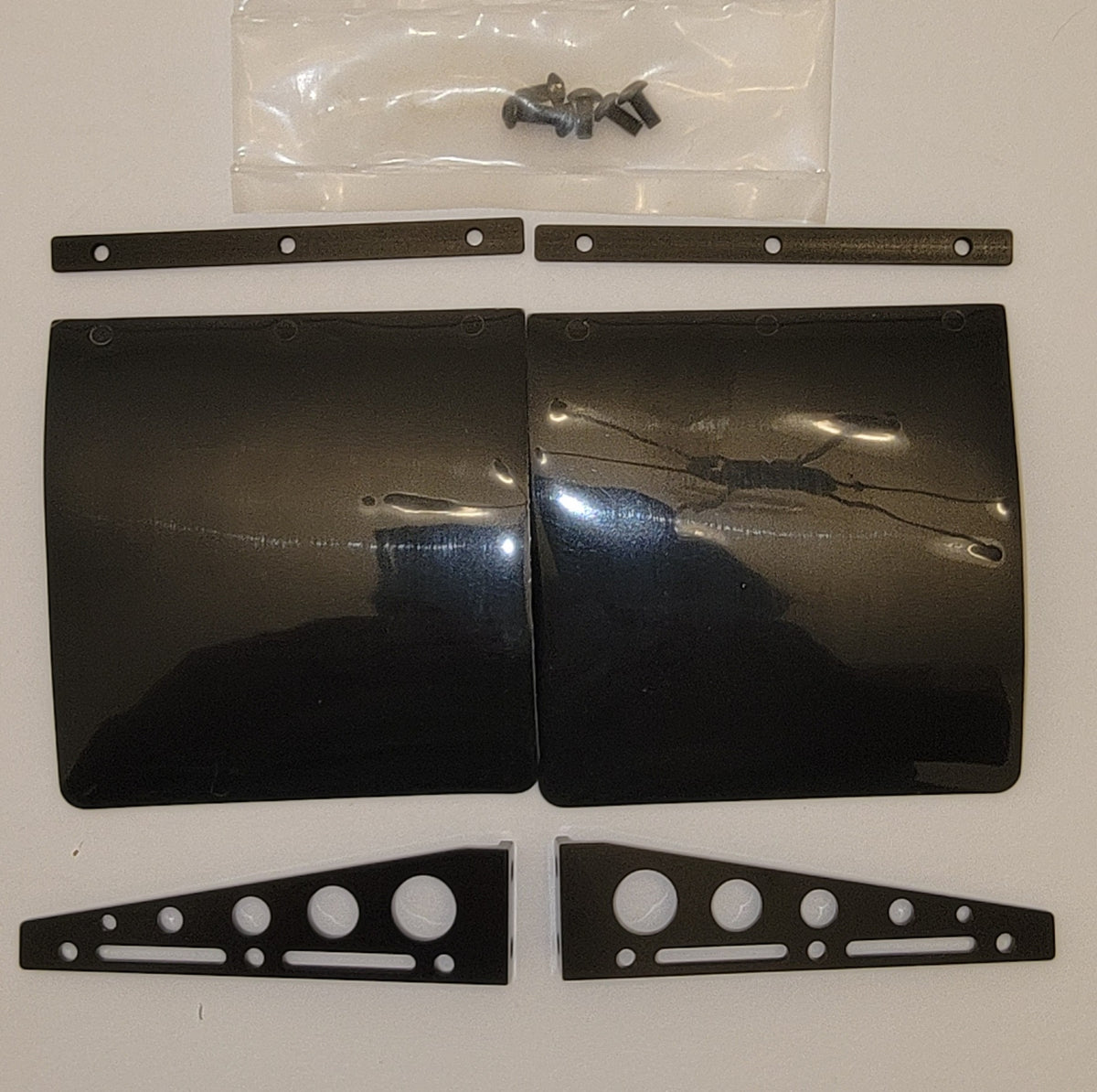 RC Mud Flaps 3"x3" with Aluminum Bars & Mounts – Off-Road Splash Protection (New)
