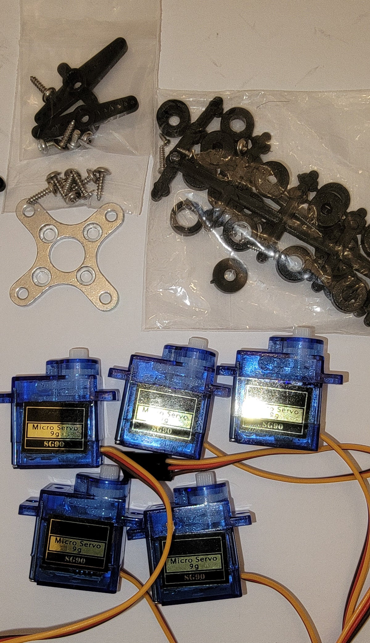 Micro RC Servos with Arms, Brackets & Hardware – Planes, Helis & Small Vehicles (Used)