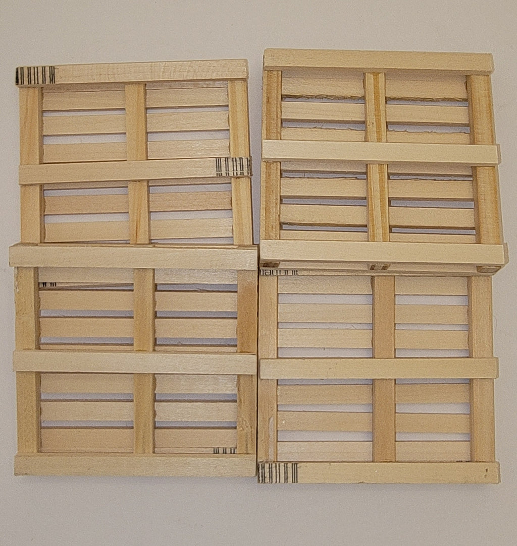 1/14 Scale Wooden RC Pallets – Set of 5, 3"x3⅛" with Simulated Nails (New)