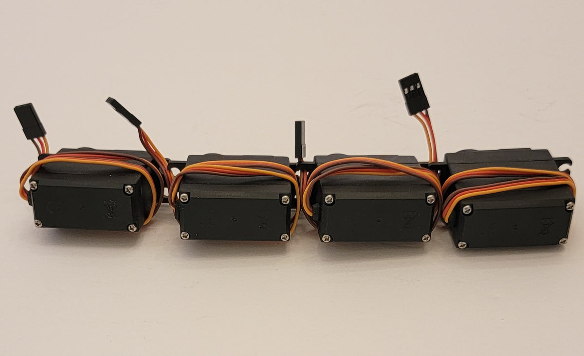 High Torque Metal Gear Servos for RC Cars, Trucks & Crawlers (4-Pack)